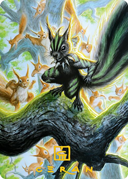 Chatterfang, Squirrel General Art Card (67) (Gold-Stamped Signature) [Modern Horizons 2 Art Series] | Good Games Modbury