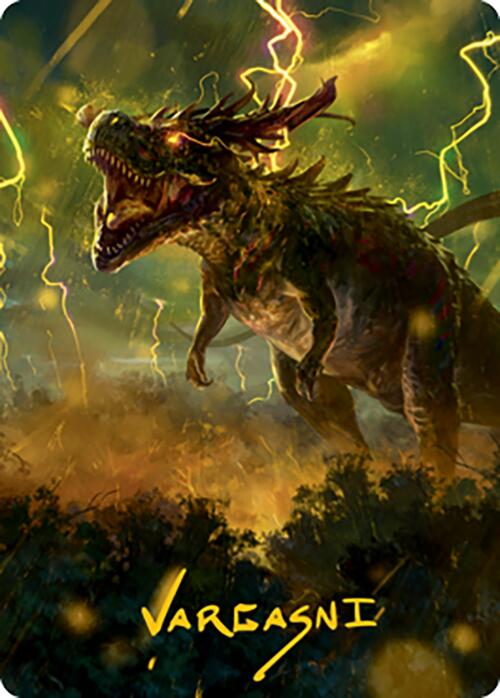 Thrasta, Tempest's Roar Art Card (42) (Gold-Stamped Signature) [Modern Horizons 2 Art Series] | Good Games Modbury