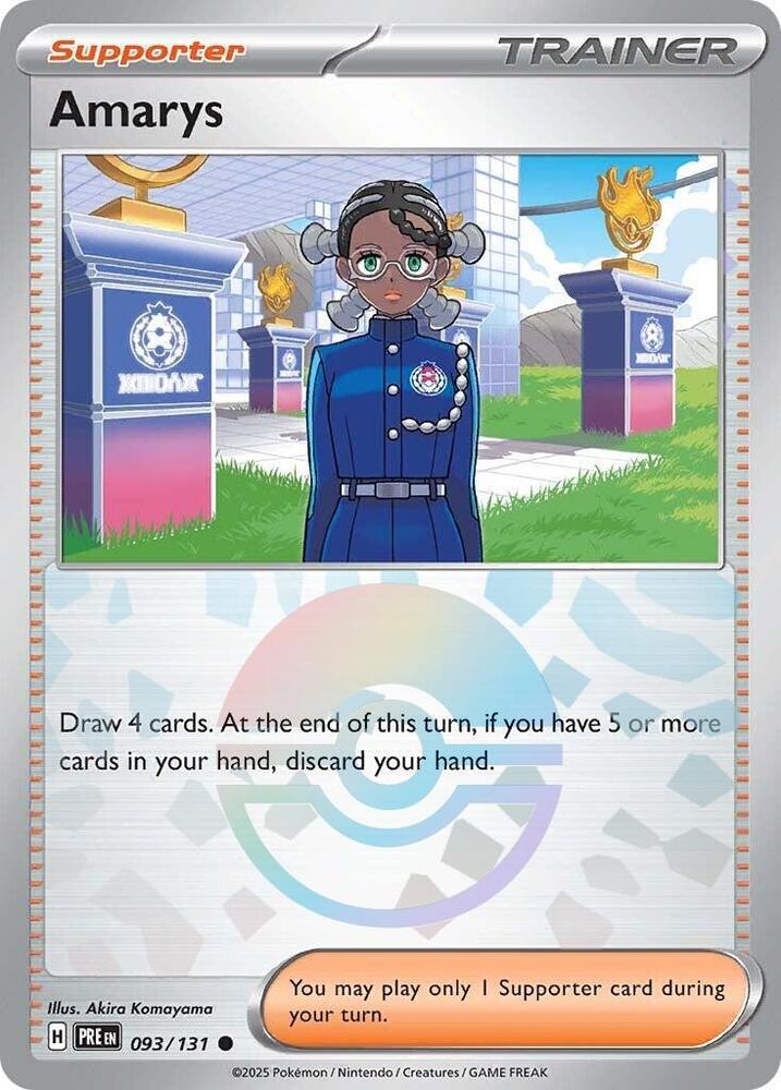 Amarys (093/131) (Poke Ball Pattern) [Scarlet & Violet: Prismatic Evolutions] | Good Games Modbury