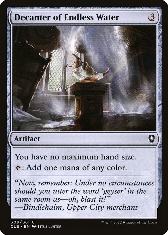 Decanter of Endless Water 309/361 (Commander Legends: Battle for Baldur's Gate)  - Foil | Good Games Modbury
