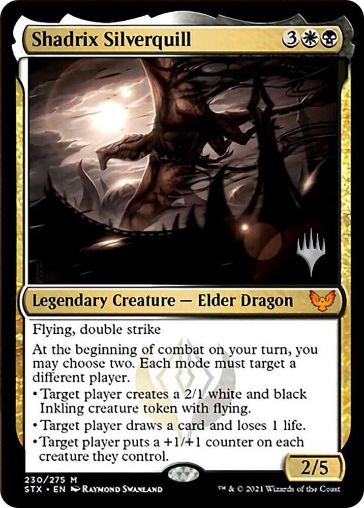 Shadrix Silverquill 230p/180 (Promo Pack: Strixhaven)  - Foil | Good Games Modbury