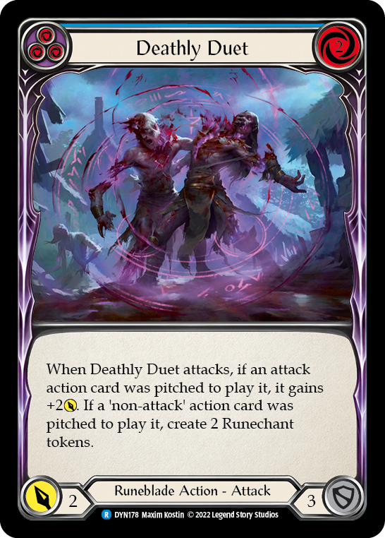 Deathly Duet (Blue) [DYN178] (Dynasty)  Rainbow Foil | Good Games Modbury