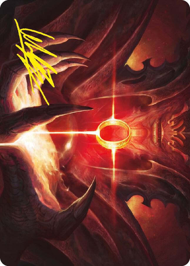 Sol Ring Art Card Gold Stamped Signature 76 (Art Series: Universes Beyond: The Lord of the Rings: Tales of Middle-earth)  | Good Games Modbury