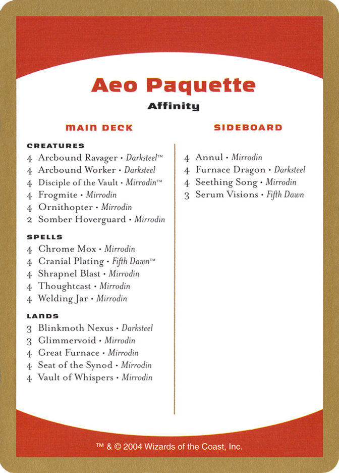 Aeo Paquette Decklist  (World Championship Decks)  | Good Games Modbury