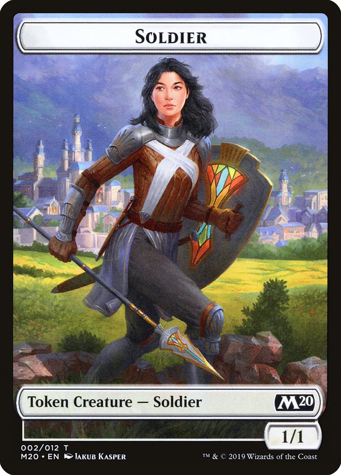 Soldier Token [Core Set 2020 Tokens] | Good Games Modbury