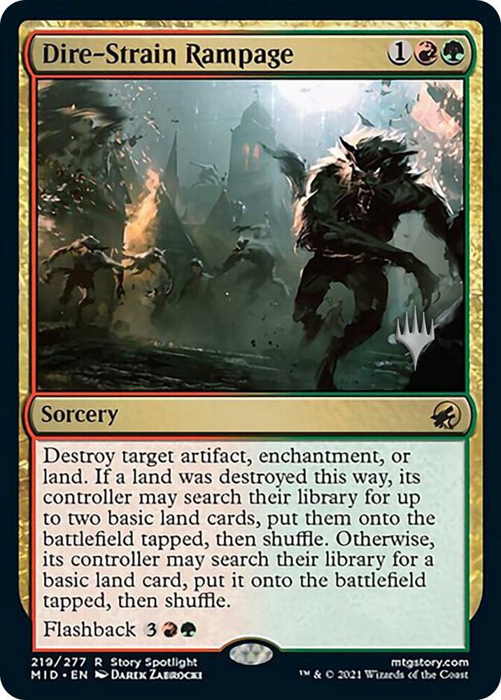 Dire Strain Rampage 219p/171 (Promo Pack: Innistrad: Midnight Hunt)  | Good Games Modbury