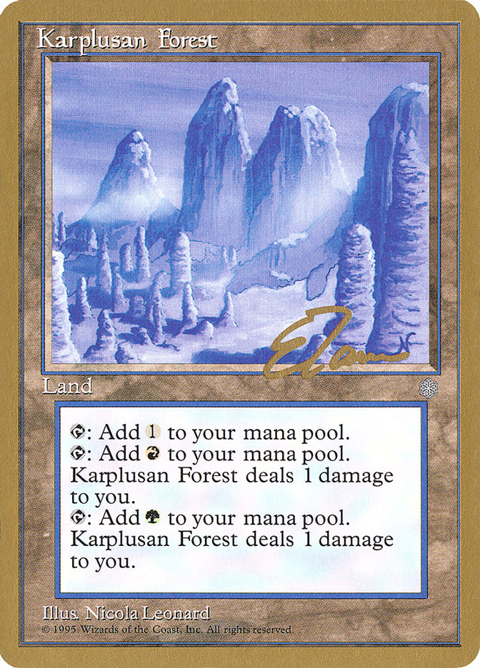 Karplusan Forest (Eric Tam) [Pro Tour Collector Set] | Good Games Modbury