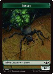 Insect (0022) // Plant Double-Sided Token [Tarkir: Dragonstorm Commander Tokens] | Good Games Modbury