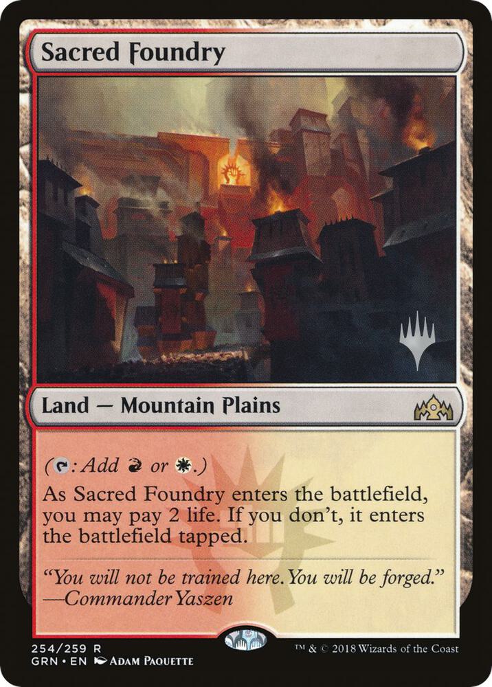Sacred Foundry 254 (Promo Pack: Throne of Eldraine)  - Foil | Good Games Modbury