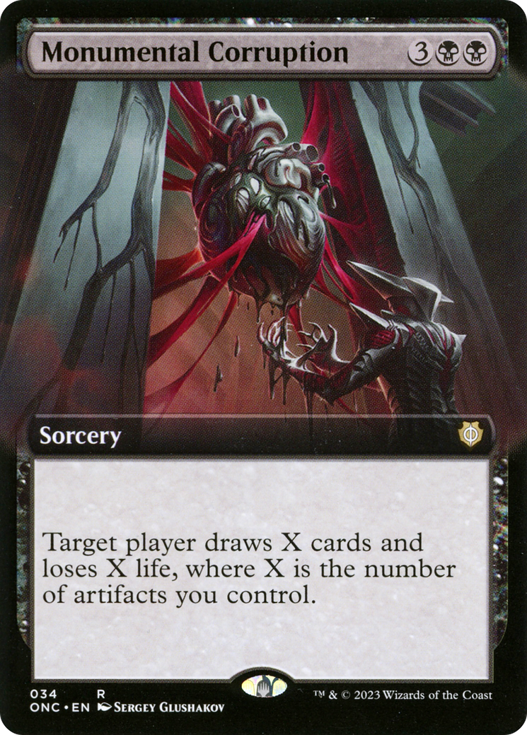 Monumental Corruption (Extended Art) [Phyrexia: All Will Be One Commander] | Good Games Modbury
