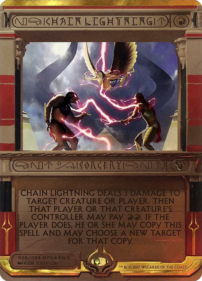 Chain Lightning 26/54 (Masterpiece Series: Amonkhet Invocations)  - Foil | Good Games Modbury