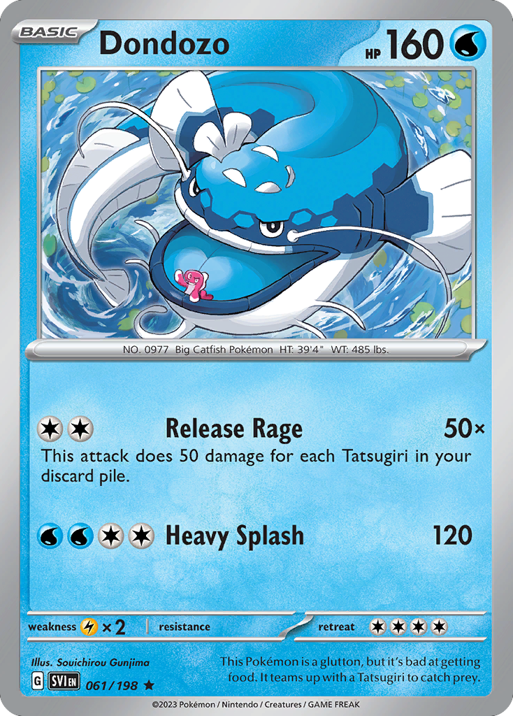 Dondozo (061/198) (Line Holo) [Scarlet & Violet: Base Set] | Good Games Modbury