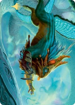 Toski Bearer of Secrets Art Card Gold Stamped Signature 52 (Art Series: Kaldheim)  | Good Games Modbury