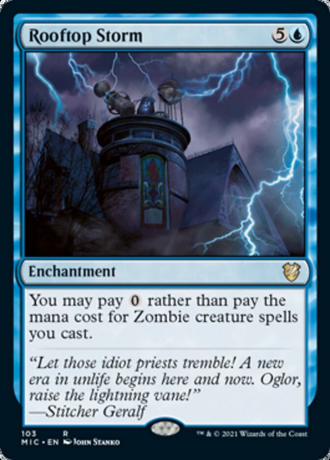 Rooftop Storm [Innistrad: Midnight Hunt Commander] | Good Games Modbury