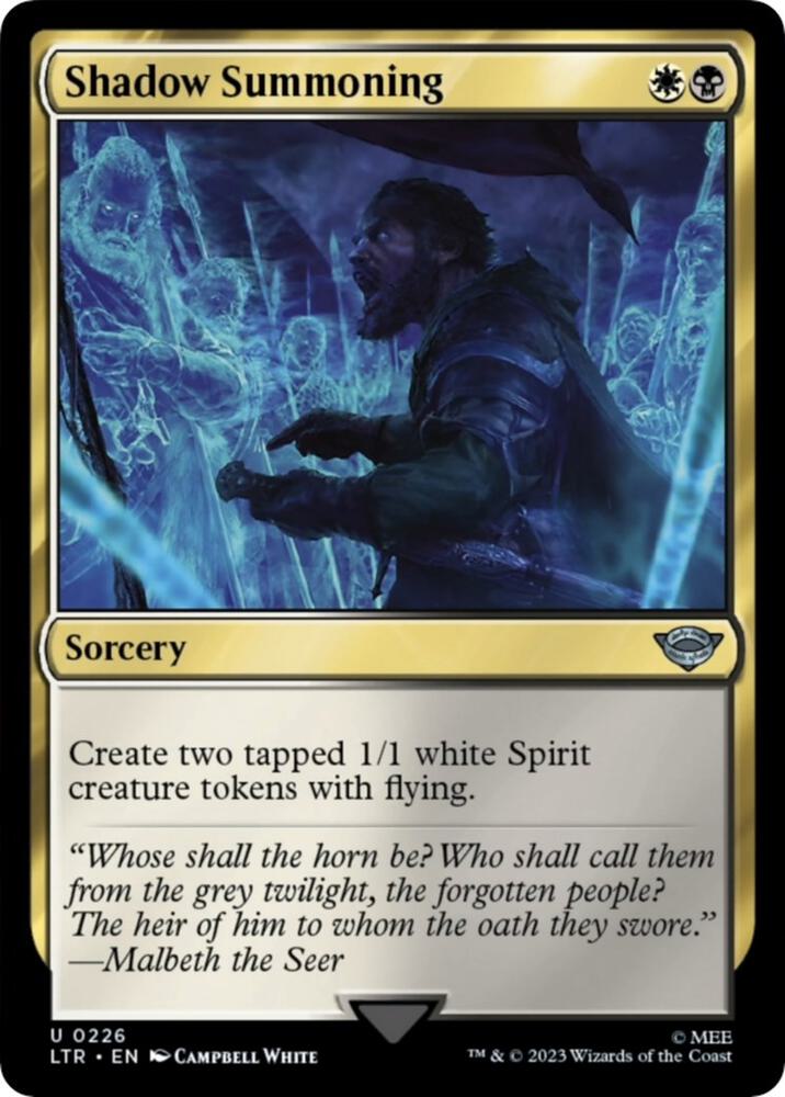 Shadow Summoning 226/281 (Universes Beyond: The Lord of the Rings: Tales of Middle-earth)  - Foil | Good Games Modbury