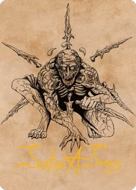 Bhaal Lord of Murder Art Card Gold Stamped Signature 63 (Art Series: Commander Legends: Battle for Baldur's Gate)  | Good Games Modbury