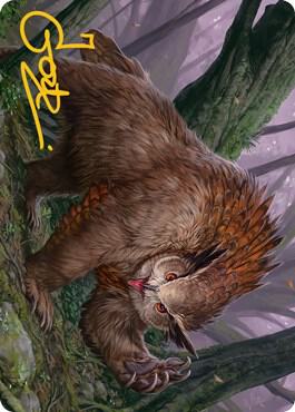 Owlbear Art Card Gold Stamped Signature 15 (Art Series: Adventures in the Forgotten Realms)  | Good Games Modbury