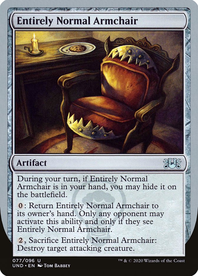 Entirely Normal Armchair 77/96 (Unsanctioned)  | Good Games Modbury