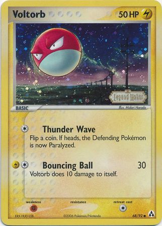 Voltorb (68/92) (Stamped) [EX: Legend Maker] | Good Games Modbury