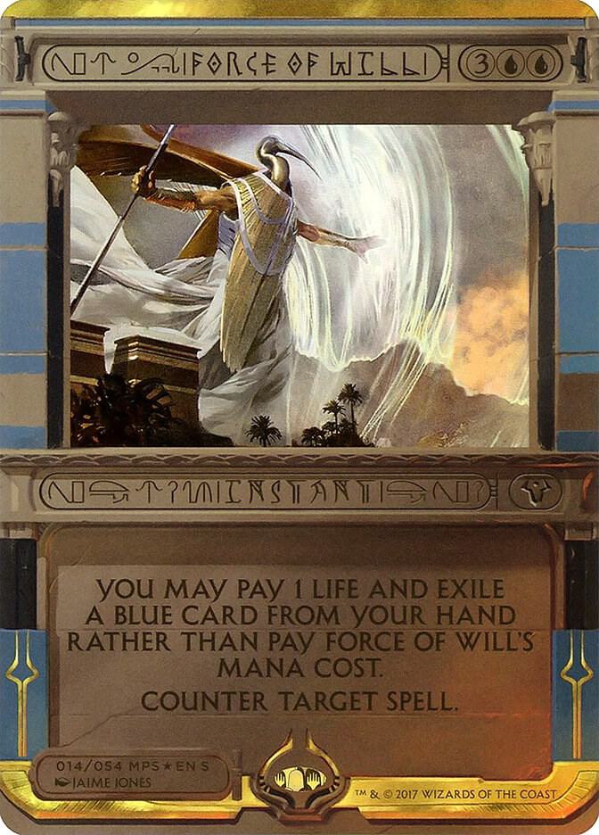 Force of Will 14/54 (Masterpiece Series: Amonkhet Invocations)  - Foil | Good Games Modbury