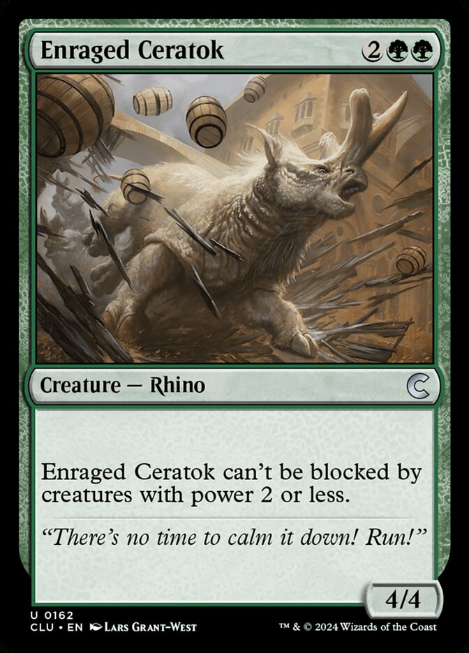 Enraged Ceratok 162/284 (Ravnica: Clue Edition)  | Good Games Modbury