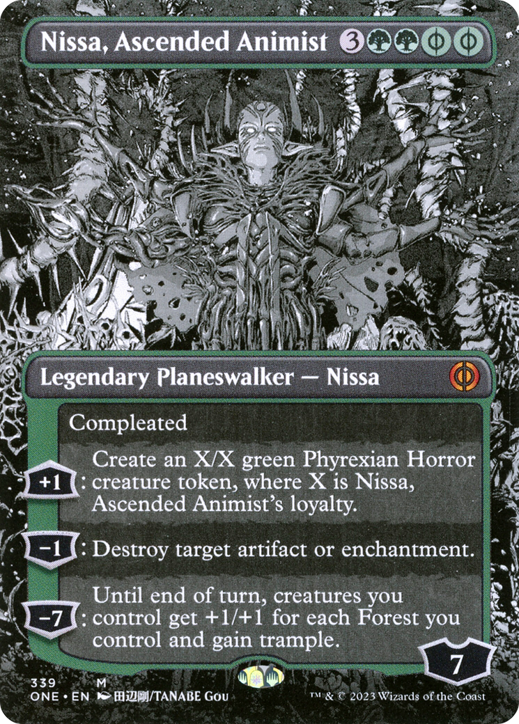Nissa, Ascended Animist (Borderless Manga) [Phyrexia: All Will Be One] | Good Games Modbury