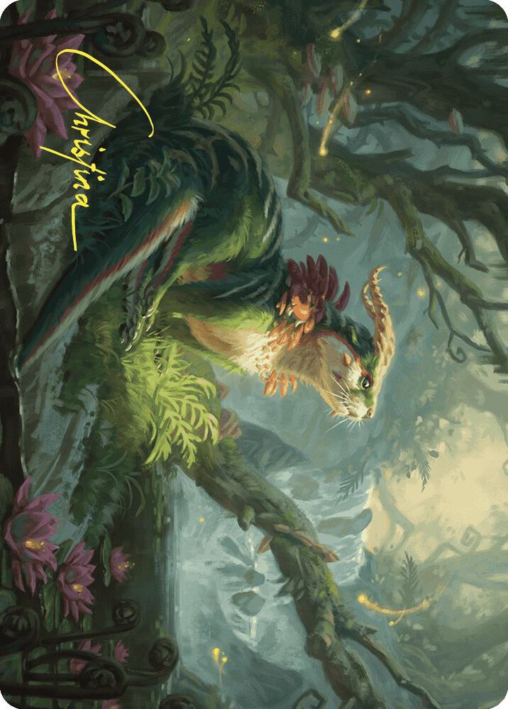Elusive Otter Art Card Gold Stamped Signature 37 (Art Series: Wilds of Eldraine)  | Good Games Modbury