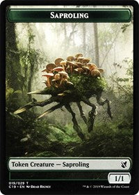 Saproling // Morph Double-Sided Token [Commander 2019 Tokens] | Good Games Modbury