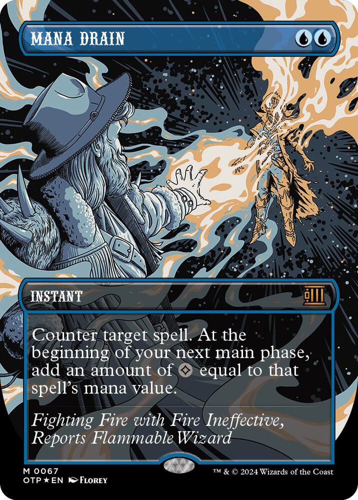 Mana Drain 67/65 (Outlaws of Thunder Junction: Breaking News)  - Showcase Textured Foil | Good Games Modbury