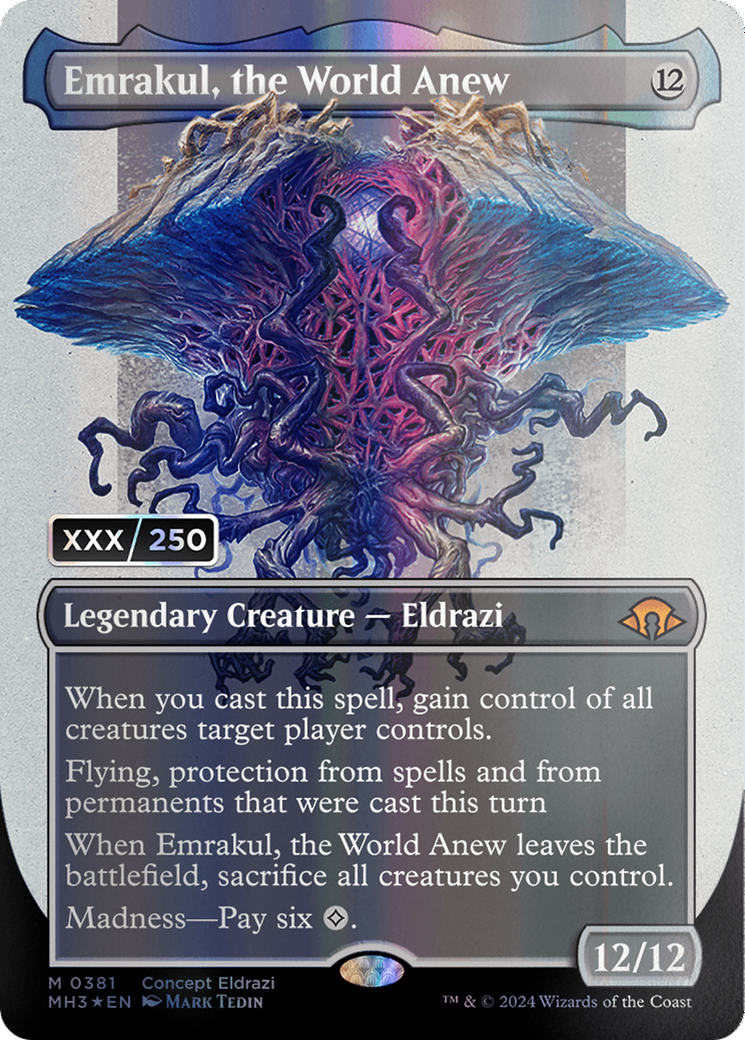 Emrakul, the World Anew (Borderless) (Serial Numbered) [Modern Horizons 3] | Good Games Modbury