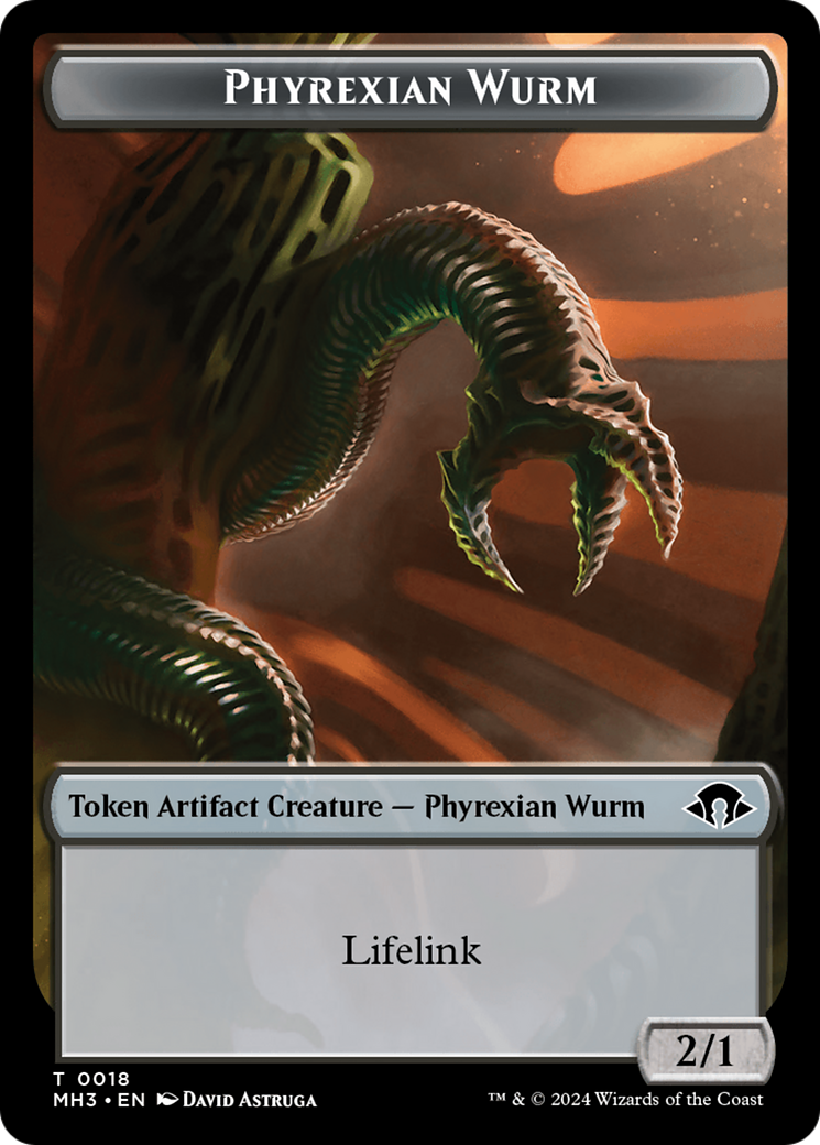 Phyrexian Wurm Token (0018) [Modern Horizons 3 Tokens] | Good Games Modbury