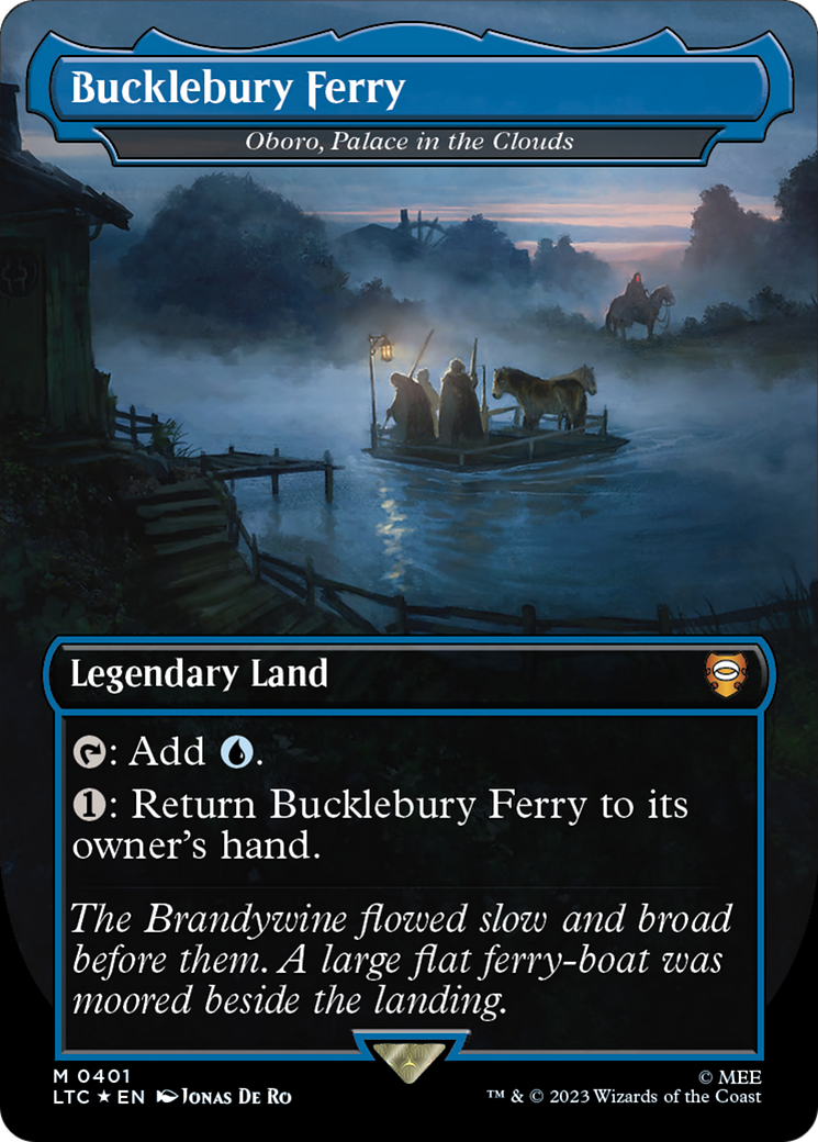 Bucklebury Ferry - Oboro, Palace in the Clouds  (Borderless) (Surge Foil Realms and Relics) [The Lord of the Rings: Tales of Middle-Earth Commander] | Good Games Modbury