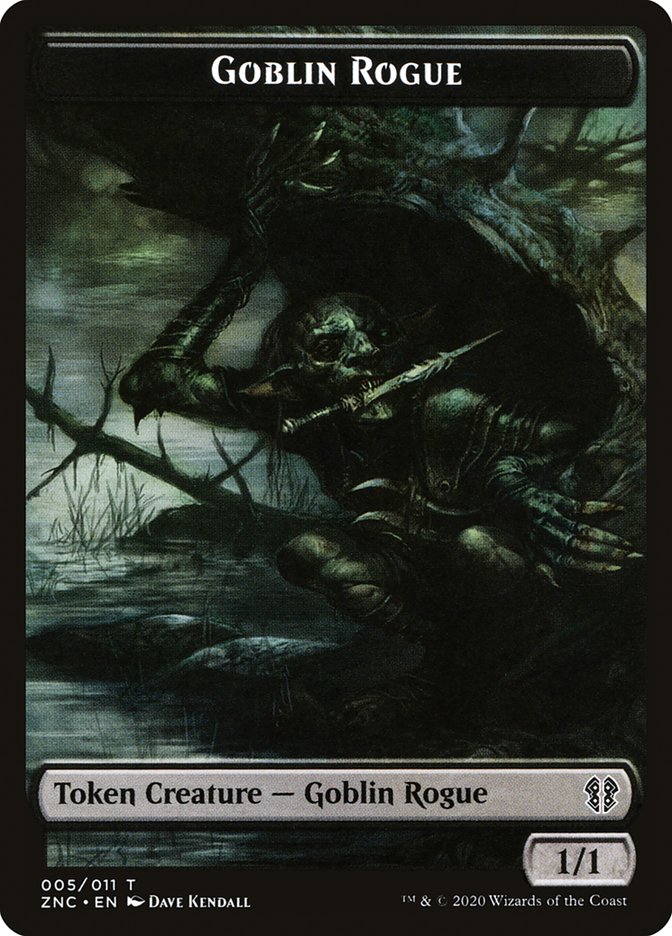 Faerie Rogue // Goblin Rogue Double-Sided Token [Zendikar Rising Commander Tokens] | Good Games Modbury