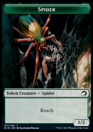 Spirit // Spider Double-Sided Token [Innistrad: Midnight Hunt Tokens] | Good Games Modbury