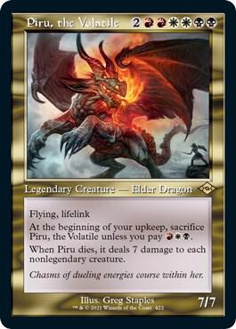 Piru the Volatile Retro Frame Foil Etched 422 (Modern Horizons 2)  - Foil | Good Games Modbury