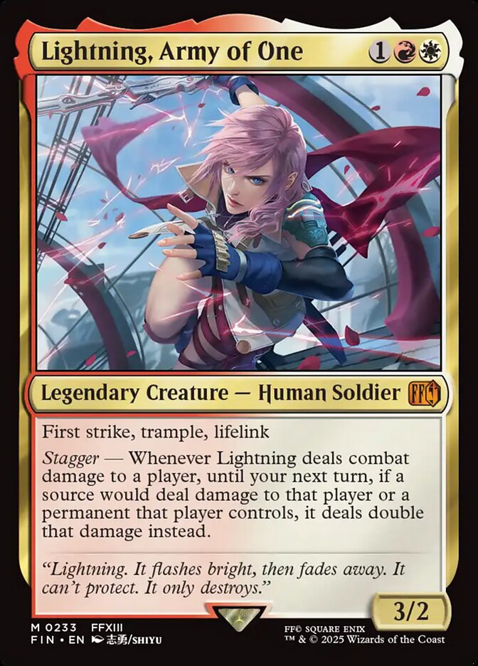 Lightning Army of One 233 (FINAL FANTASY)  - Foil | Good Games Modbury