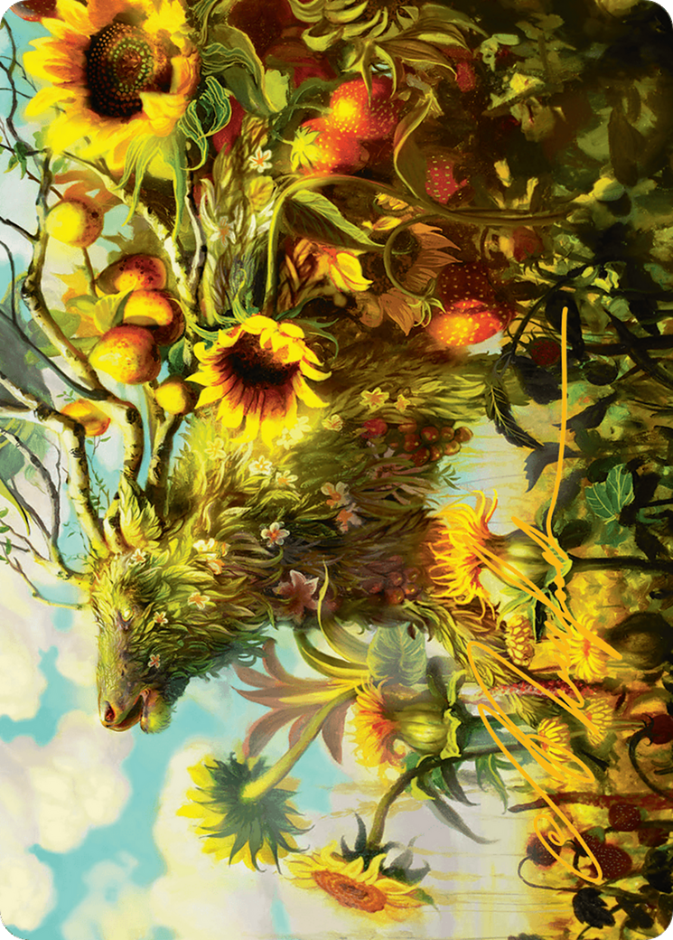 Beza, the Bounding Spring Art Card (Gold-Stamped Signature) [Bloomburrow Art Series] | Good Games Modbury