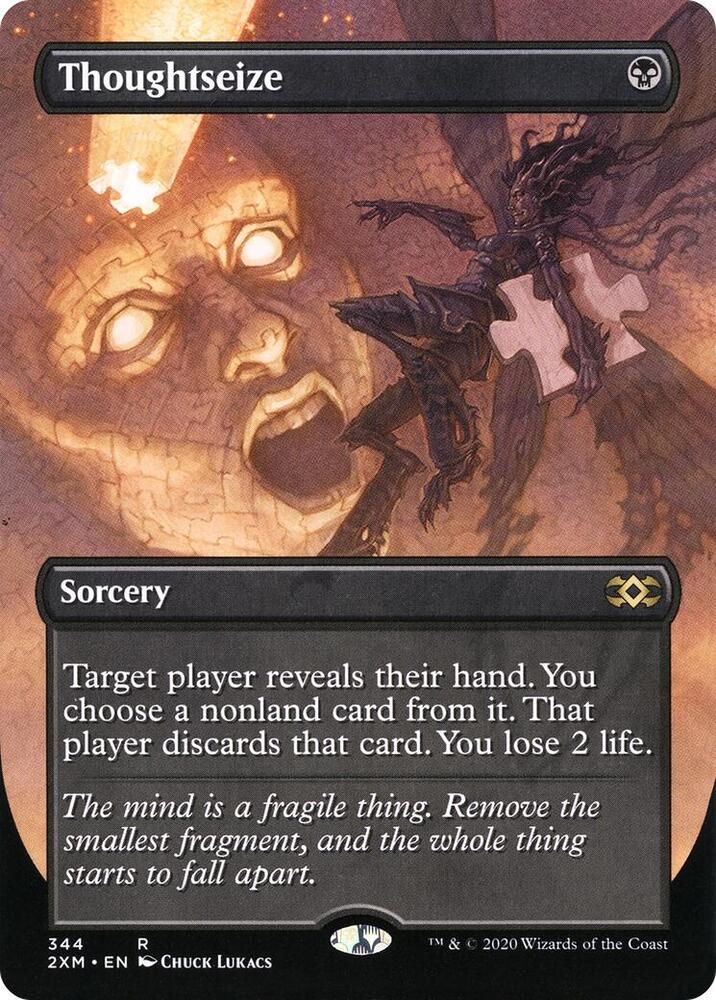 Thoughtseize 344/332 (Double Masters)  - Borderless Foil | Good Games Modbury