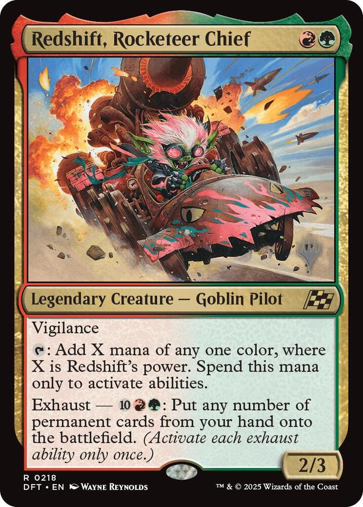 Redshift Rocketeer Chief 218 (Promo Pack: Aetherdrift)  - Foil | Good Games Modbury