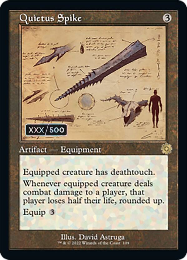 Quietus Spike Schematic Serial Numbered 109z/63 (The Brothers' War: Retro Frame Artifacts)  - Foil | Good Games Modbury
