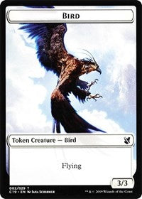 Bird (002) // Sculpture Double-Sided Token [Commander 2019 Tokens] | Good Games Modbury