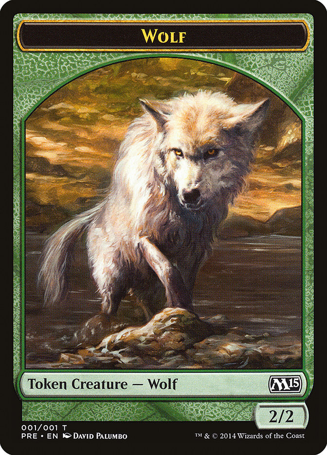 Wolf Token [Magic 2015 Prerelease Promos] | Good Games Modbury