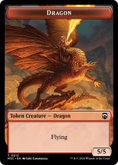 Shapeshifter (0008) (Ripple Foil) // Dragon Double-Sided Token [Modern Horizons 3 Commander Tokens] | Good Games Modbury