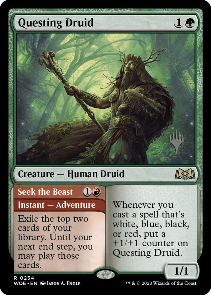 Questing Druid 234 (Promo Pack: Wilds of Eldraine)  - Foil | Good Games Modbury