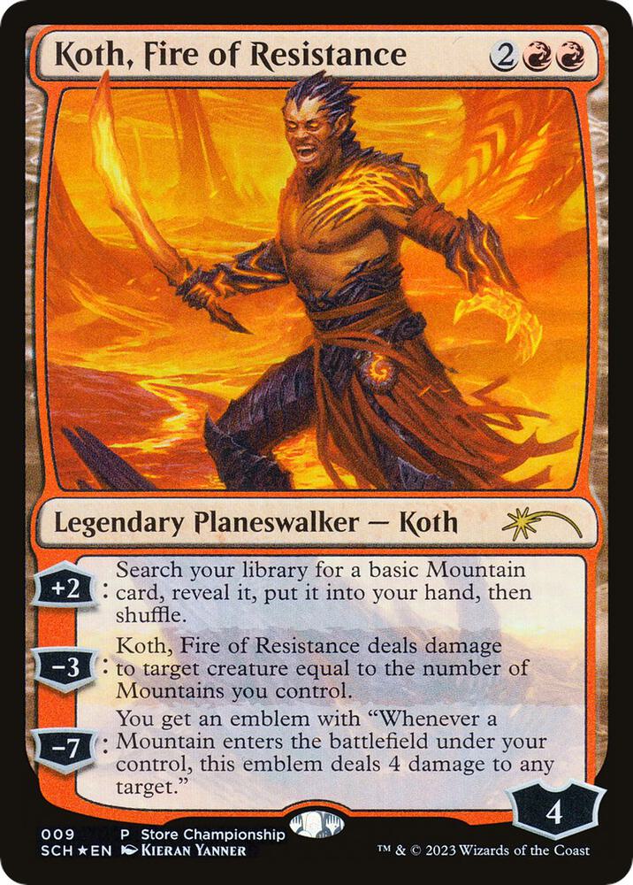 Koth Fire of Resistance 9/49 (Game Day & Store Championship Promos)  - Foil | Good Games Modbury