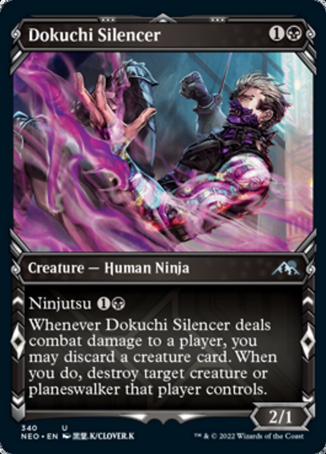 Dokuchi Silencer (Showcase Ninja) [Kamigawa: Neon Dynasty] | Good Games Modbury