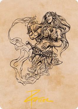 Djinni Windseer Showcase Art Card Gold Stamped Signature 74 (Art Series: Adventures in the Forgotten Realms)  | Good Games Modbury