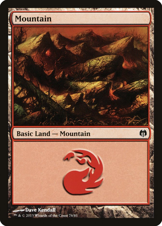 Mountain (76) [Duel Decks: Heroes vs. Monsters] | Good Games Modbury