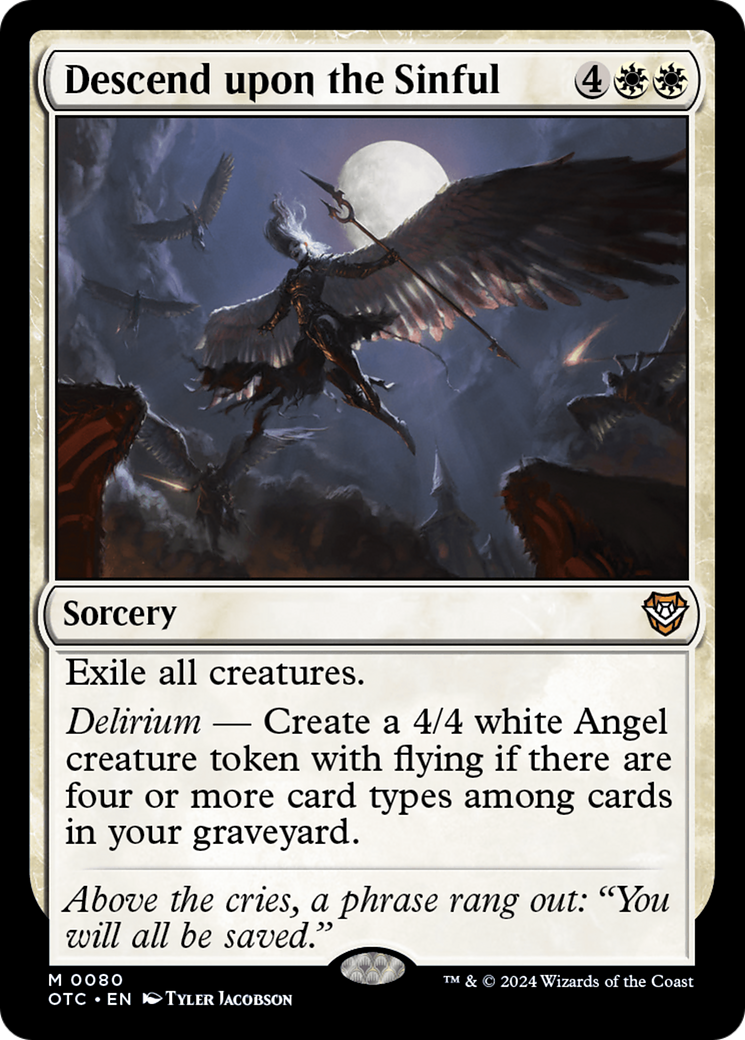 Descend upon the Sinful [Outlaws of Thunder Junction Commander] | Good Games Modbury