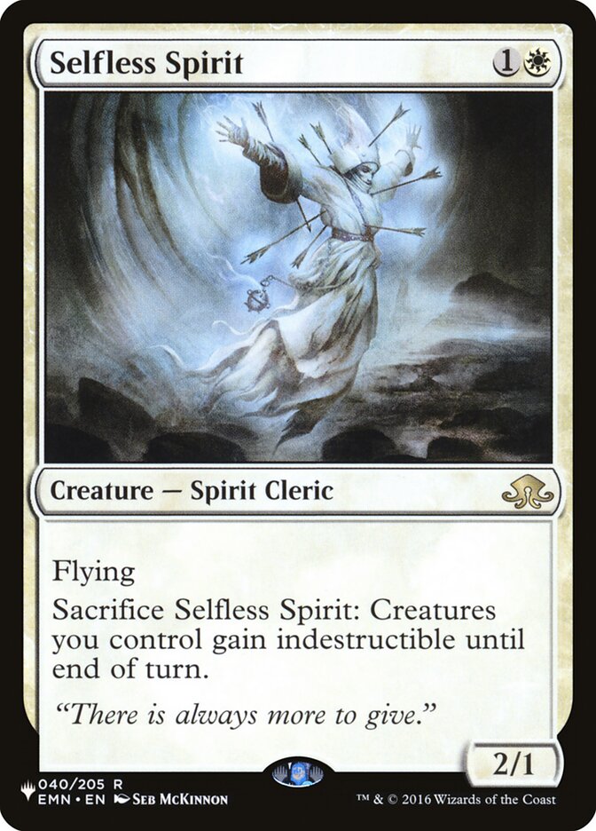 Selfless Spirit [The List] | Good Games Modbury